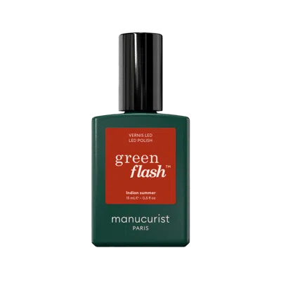 Manucurist Green Flash Led Gel Nail Polish, Non-toxic Nail Polish - Indian Summer (an Ochre Red)