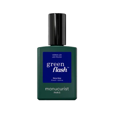Manucurist Green Flash Led Gel Nail Polish, Non-toxic Nail Polish - Navy Blue In Transparent