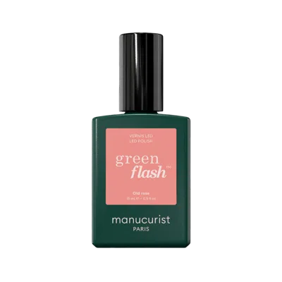 Manucurist Green Flash Led Gel Nail Polish, Non-toxic Nail Polish - Old Rose In Transparent