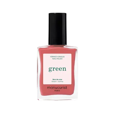 Manucurist Green Nail Polish, Quick Dry, Non-toxic Nail Polish With Gel-like Finish - Bois De Rose (a Dusty Pin In Transparent