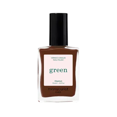 Manucurist Green Nail Polish, Quick Dry, Non-toxic Nail Polish With Gel-like Finish - Chestnut (a Hazelnut Brow In Brown