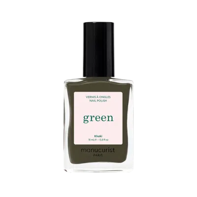 Manucurist Green Nail Polish, Quick Dry, Non-toxic Nail Polish With Gel-like Finish - Khaki (a Green With Grey  In Transparent