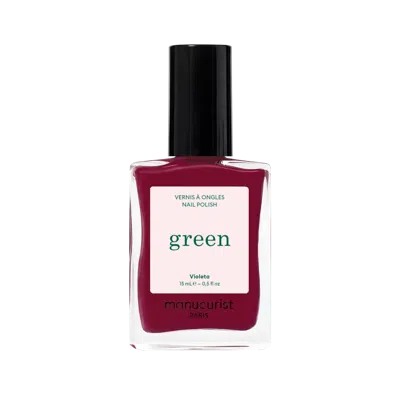 Manucurist Green Nail Polish, Quick Dry, Non-toxic Nail Polish With Gel-like Finish - Violeta (a Pinky Purple) In Transparent