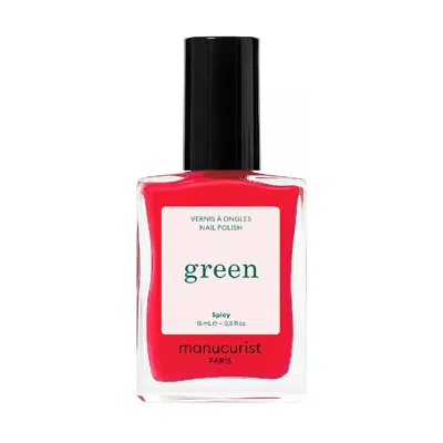 Manucurist Green Natural Nail Polish In Red