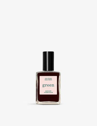 Manucurist Hollyhock Green Old Rose Nail Polish 15ml In Black