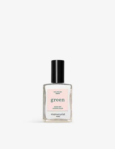 Manucurist Snow Green Old Rose Nail Polish 15ml In White