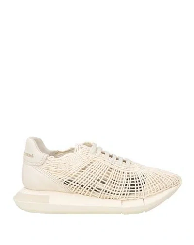 Manuel Barcelò Manuel Barceló Woman Sneakers Off White Size 6 Leather, Textile Fibers