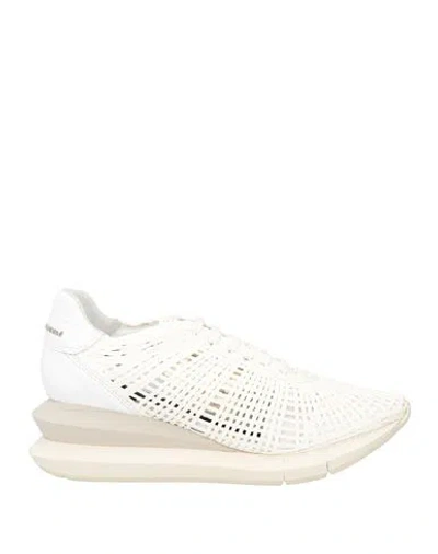 Manuel Barcelò Manuel Barceló Woman Sneakers White Size 11 Natural Raffia, Leather