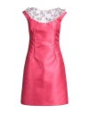 Manuel Del Rei Woman Mini Dress Fuchsia Size 10 Polyester In Pink