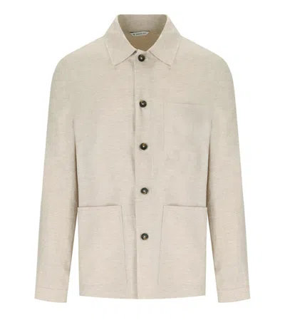Manuel Ritz Beige Shirt Style Jacket In Neutral