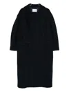 Manuel Ritz Attached-scarf Coat In Blue