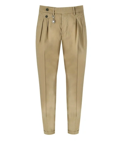 Manuel Ritz Beige Baggy Fit Trousers