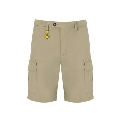 Manuel Ritz Beige Cargo Bermuda Shorts