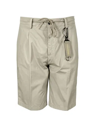 Manuel Ritz Beige Cotton Shorts In Multi