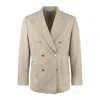 Manuel Ritz Beige Double-breasted Jacket In Pink