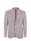 Manuel Ritz Stretch Wool Jacket In Beige
