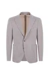 Manuel Ritz Stretch Wool Jacket In Beige