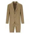 Manuel Ritz Beige Pinstripe Single-breasted Suit In Beige