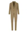 Manuel Ritz Beige Pinstripe Single-breasted Suit In Neutral