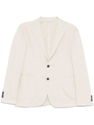 Manuel Ritz Beige Single Breasted Blazer In Sand
