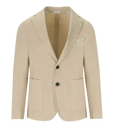 MANUEL RITZ MANUEL RITZ BEIGE SINGLE BREASTED JACKET