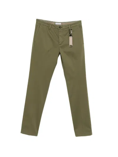 Manuel Ritz Skinny-hose Mit Gürtelschlaufen In Green