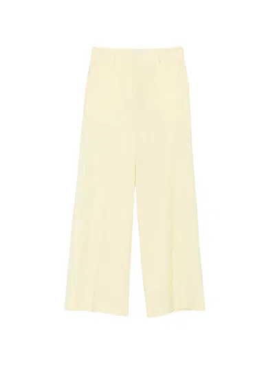 Manuel Ritz Belt-loops Tailored Trousers In Yellow
