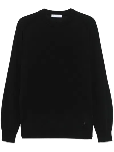 MANUEL RITZ MANUEL RITZ BLACK WOOL CREW NECK SWEATER