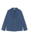 Manuel Ritz Pinstriped Blazer In Blue