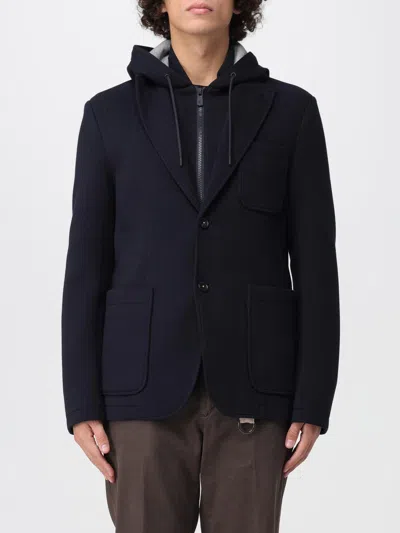 Manuel Ritz Blazer  Men Color Blue In Animal Print