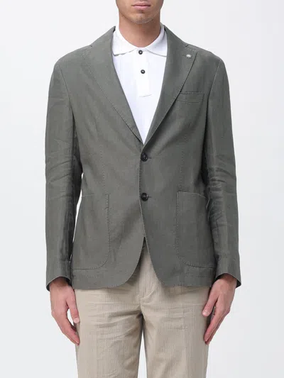 Manuel Ritz ブレザー  メンズ カラー グリーン In Gray