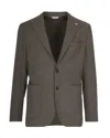 Manuel Ritz Blazer Monopetto Marrone In Gray