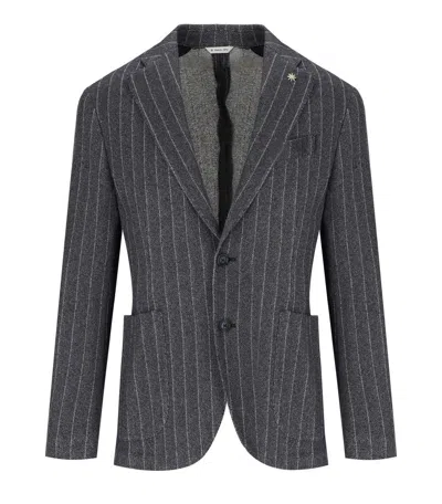 MANUEL RITZ MANUEL RITZ BLUE PINSTRIPE JACKET