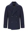 Manuel Ritz Blue Double-breasted Coat In Blue