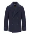 Manuel Ritz Blue Double-breasted Coat In Blue