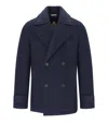 Manuel Ritz Blue Double-breasted Coat In Blue