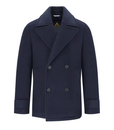 Manuel Ritz Blue Double-breasted Coat