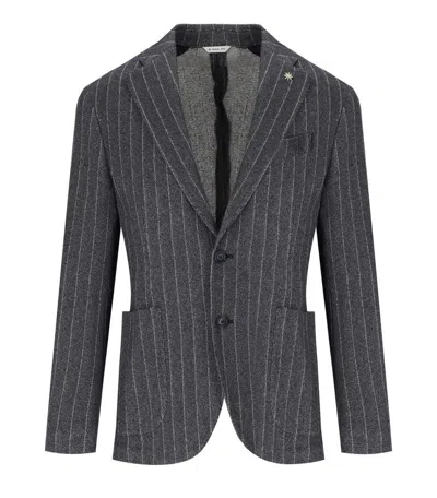 MANUEL RITZ MANUEL RITZ BLUE PINSTRIPE JACKET