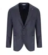 Manuel Ritz Blue Pinstripe Single-breasted Jacket