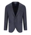Manuel Ritz Blue Pinstripe Single-breasted Jacket