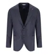 Manuel Ritz Blue Pinstripe Single-breasted Jacket In Blue