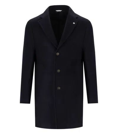 MANUEL RITZ MANUEL RITZ BLUE SINGLE BREASTED COAT