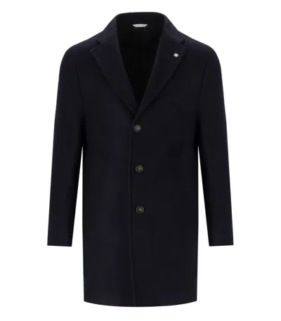 MANUEL RITZ MANUEL RITZ BLUE SINGLE BREASTED COAT