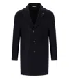 Manuel Ritz Blue Single Breasted Coat In Blue