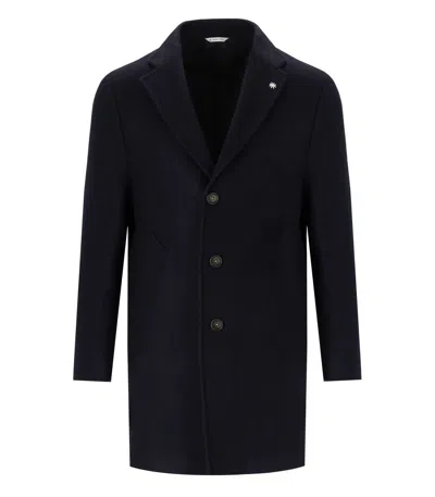 Manuel Ritz Blue Single Breasted Coat