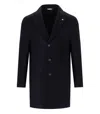 Manuel Ritz Blue Single Breasted Coat In Animal Print