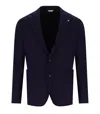Manuel Ritz Blue Single Breasted Jacket In Black