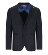 Manuel Ritz Blue Tartan Single Breasted Jacket
