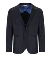 Manuel Ritz Blue Tartan Single Breasted Jacket