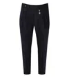 Manuel Ritz Blue Wool Baggy Fit Trousers In Blue